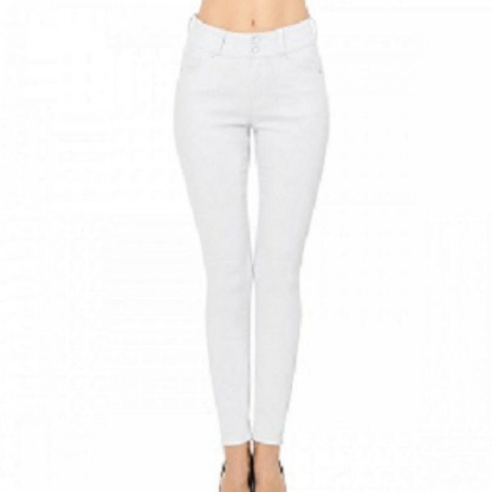 Wax Jeans High Rise Push Up Stretch White Skinny Jeans - 20